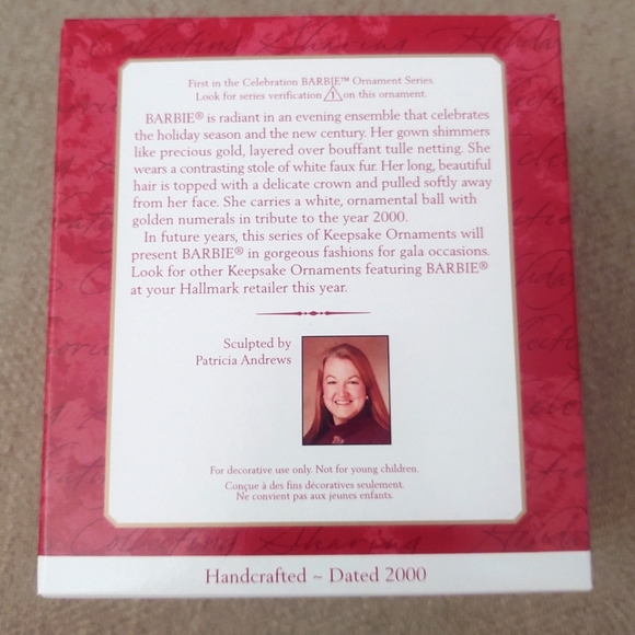 Hallmark Celebration Barbie Ornament, Special 2000 Edition - Picture 2 of 2